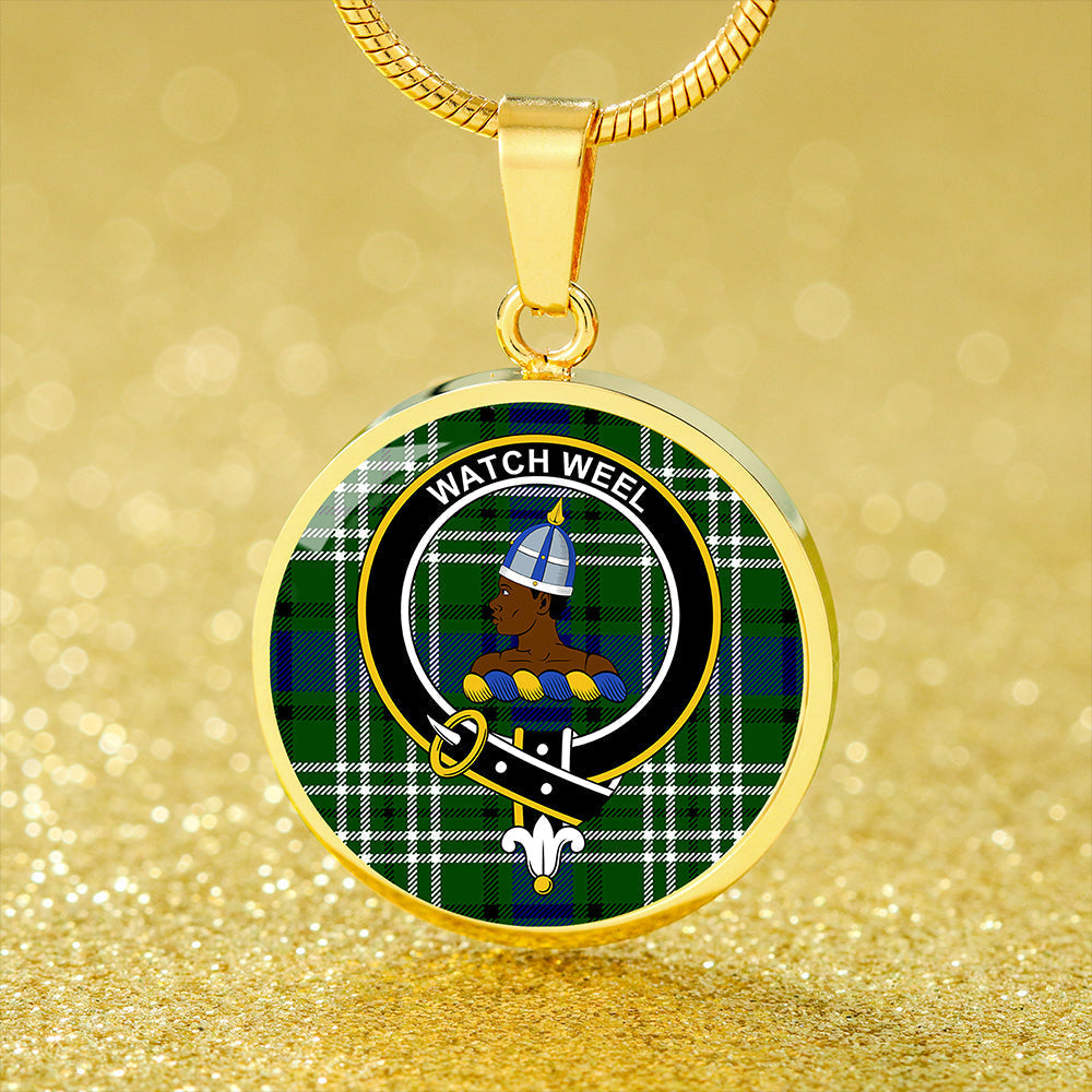 Haliburton Tartan Crest Circle Necklace