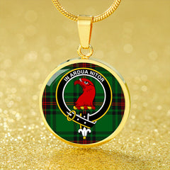 Halkerston Tartan Crest Circle Necklace