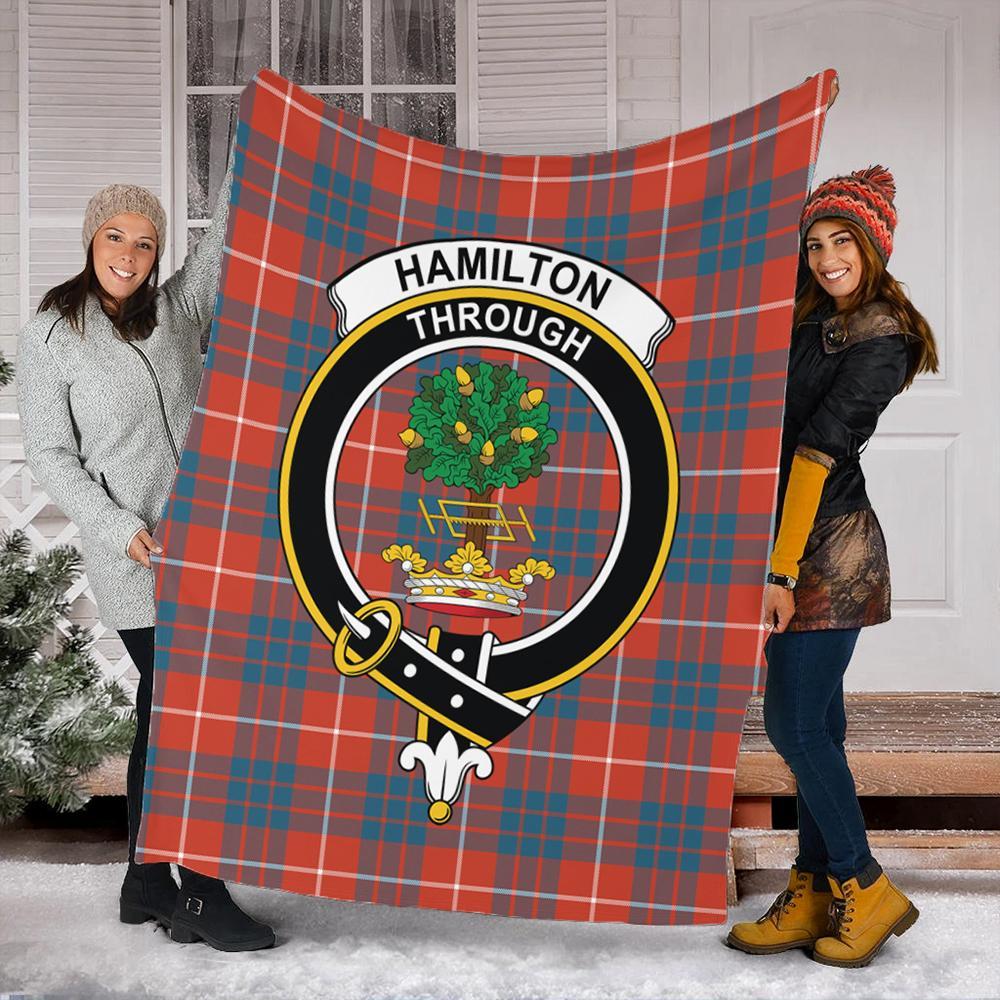 Hamilton Ancient Tartan Crest Premium Blanket