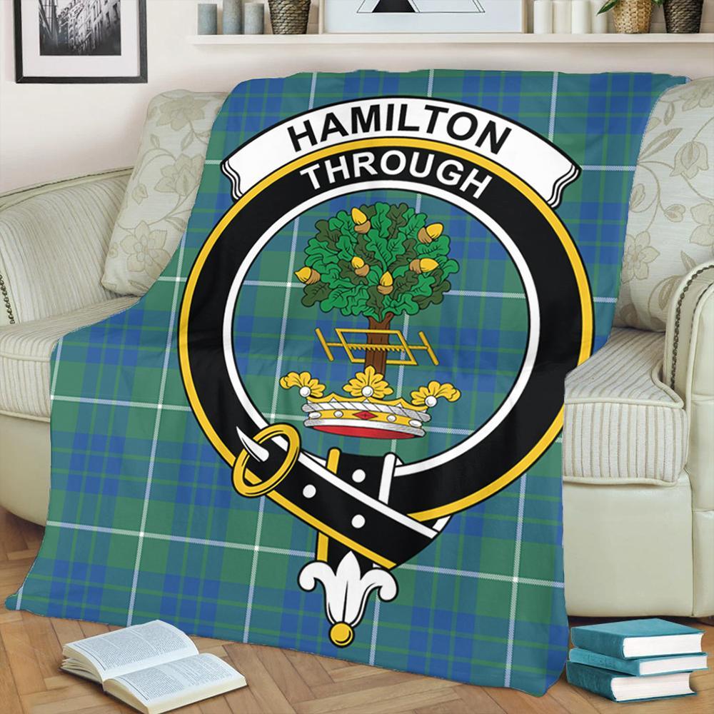 Hamilton Hunting Ancient Tartan Crest Premium Blanket