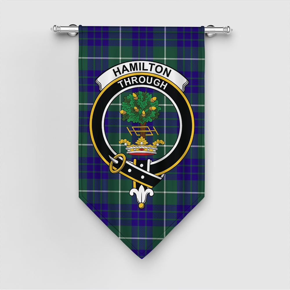 Hamilton Hunting Modern Tartan Crest Gonfalon