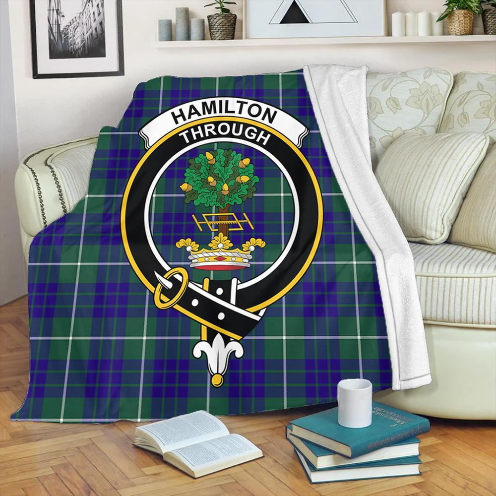 Hamilton Hunting Modern Tartan Crest Premium Blanket