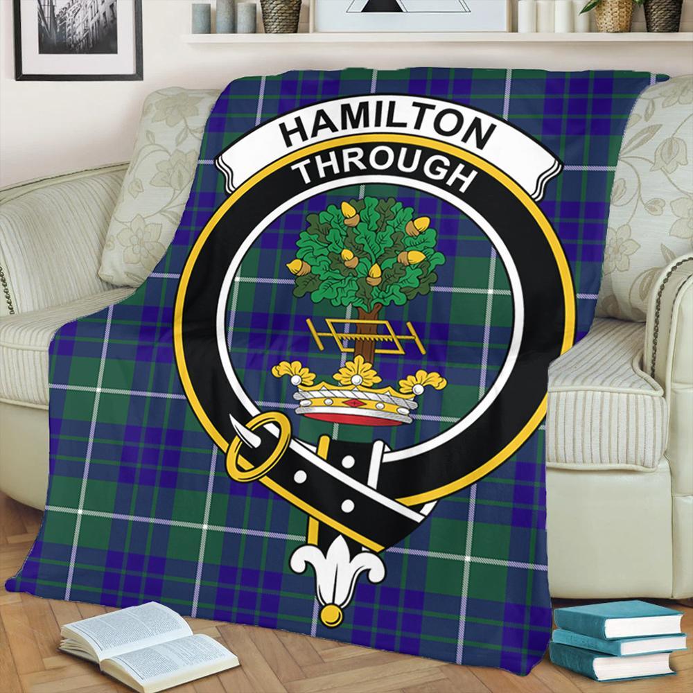 Hamilton Hunting Modern Tartan Crest Premium Blanket