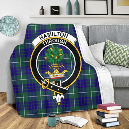 Hamilton Hunting Modern Tartan Crest Premium Blanket