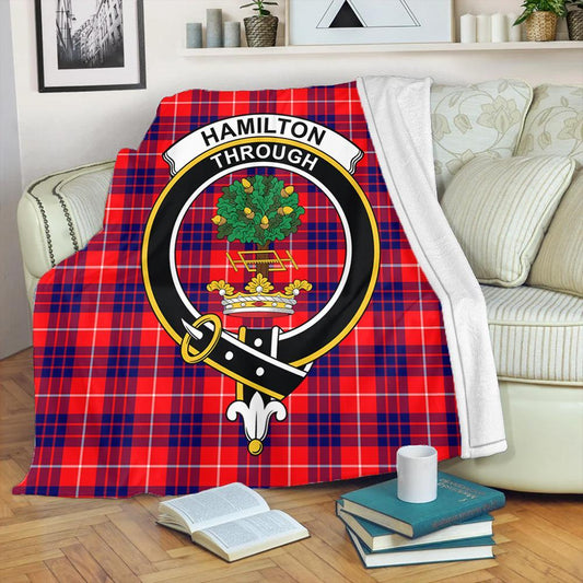 Hamilton Modern Tartan Crest Premium Blanket