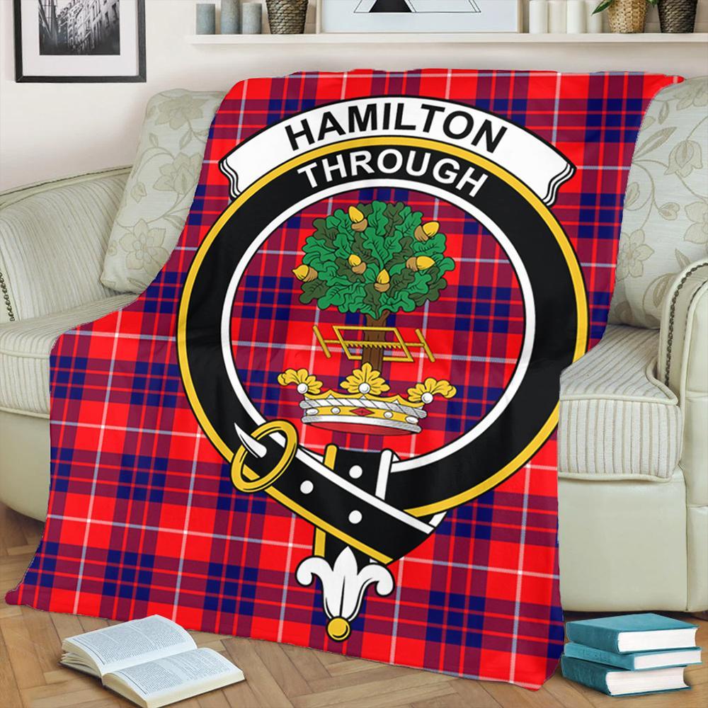 Hamilton Modern Tartan Crest Premium Blanket