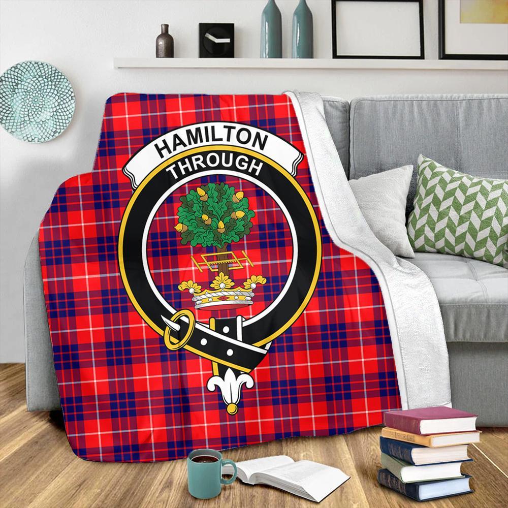 Hamilton Modern Tartan Crest Premium Blanket