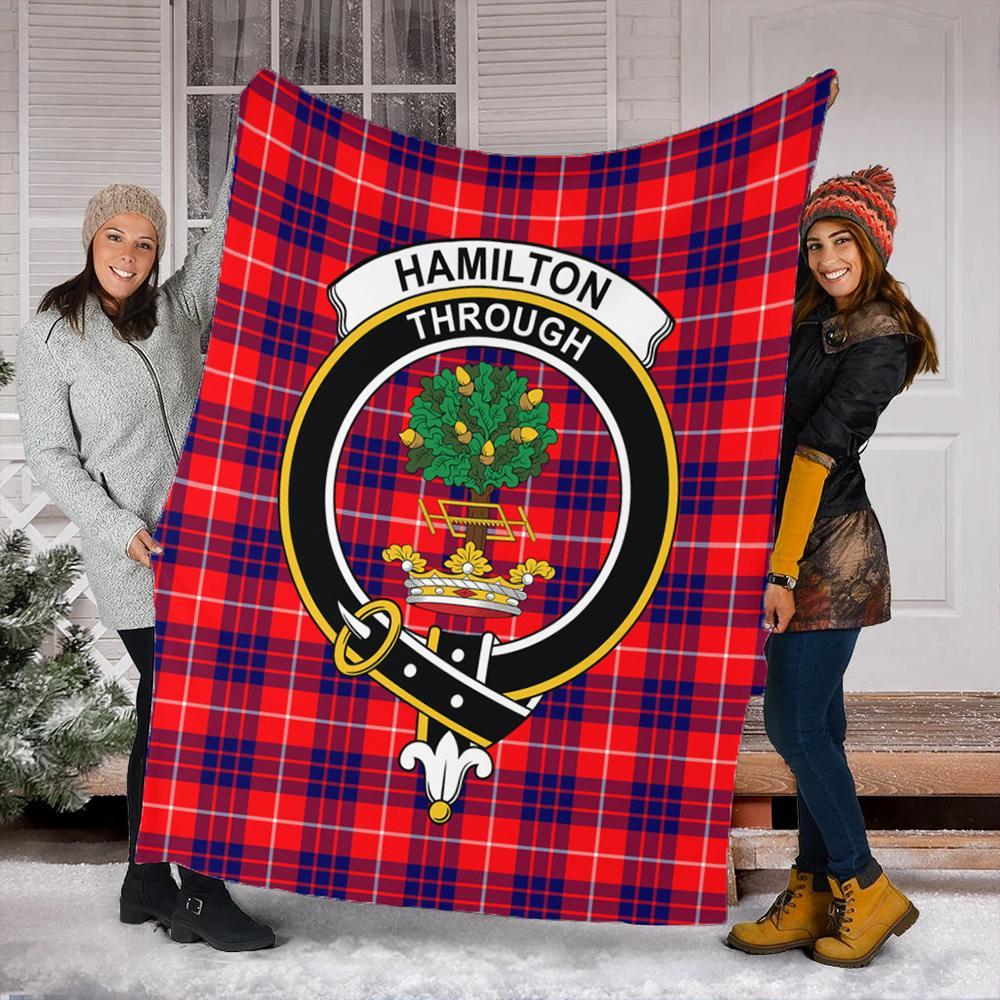 Hamilton Modern Tartan Crest Premium Blanket