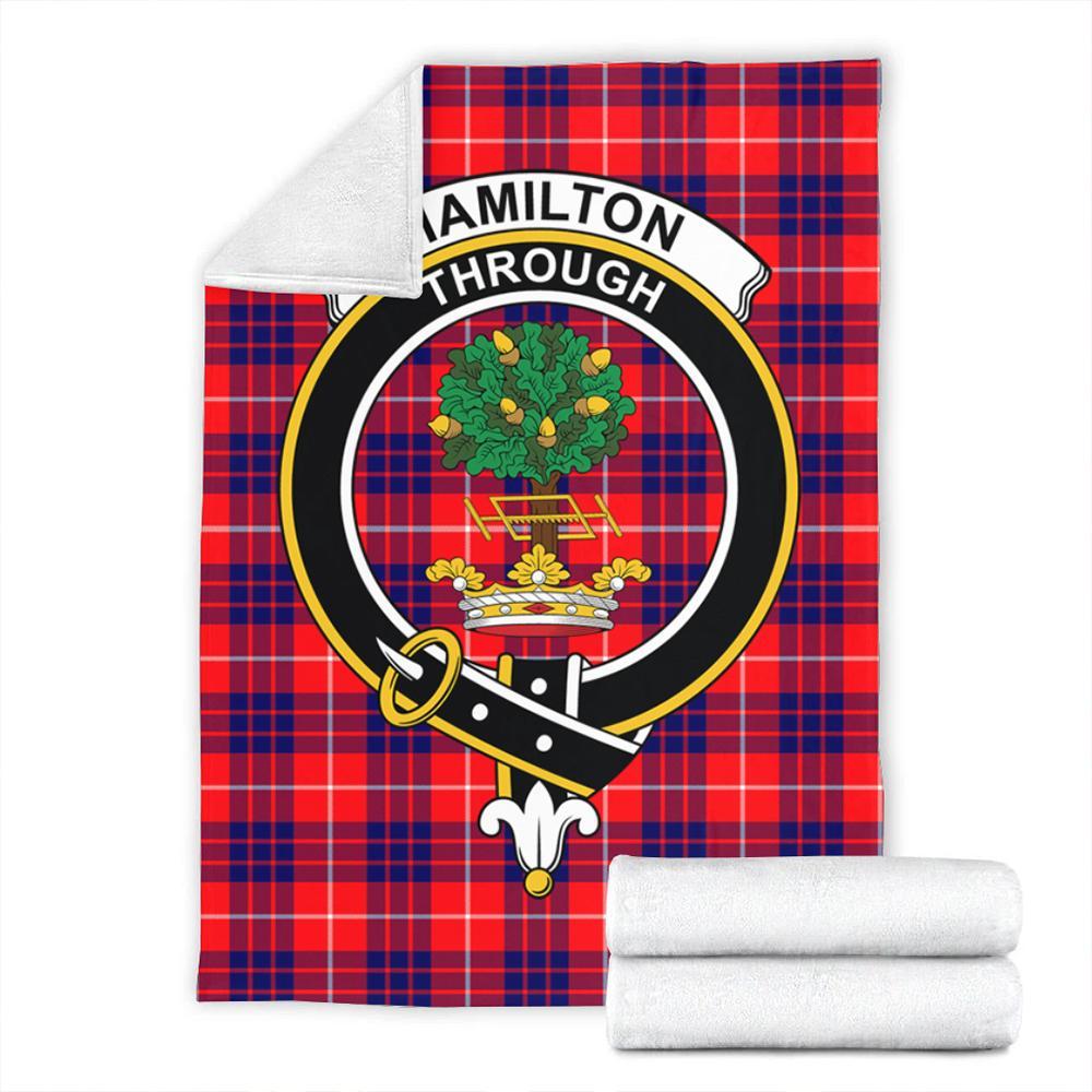 Hamilton Modern Tartan Crest Premium Blanket