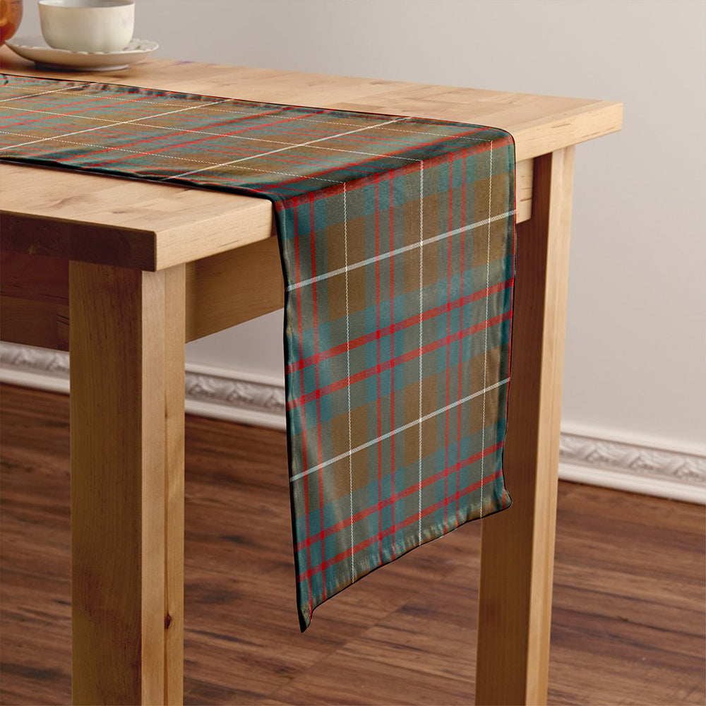 Hamilton of Clayton Weathered Tartan Crest Table Runner