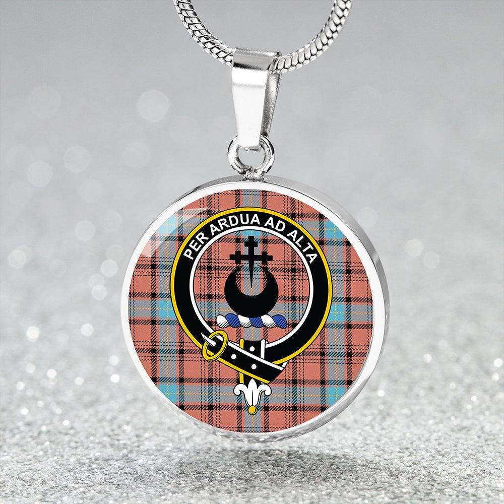 Hannay Dress (Haney Dress) Ancient Tartan Crest Circle Necklace