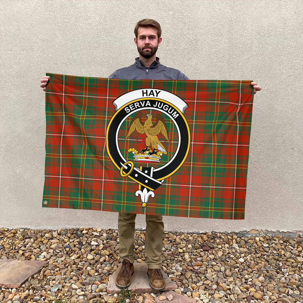 Hay Ancient Tartan Classic Crest House Flag