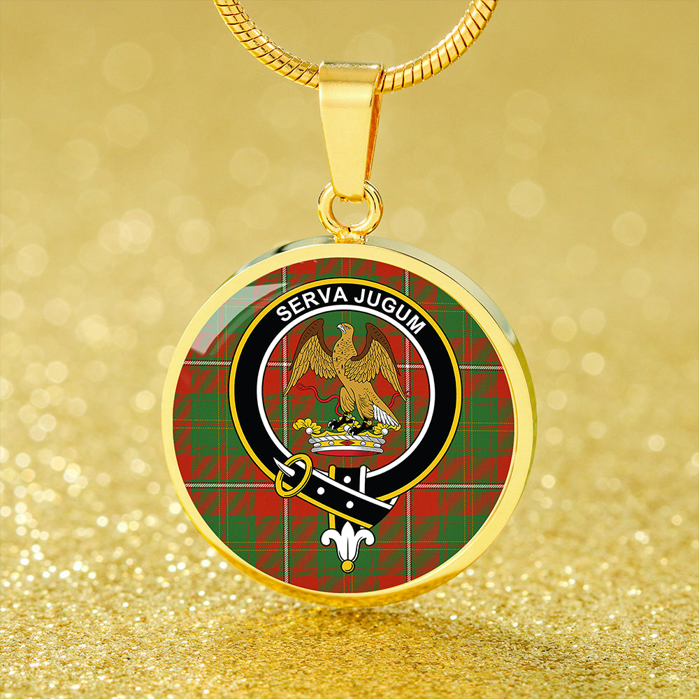 Hay Ancient Tartan Crest Circle Necklace