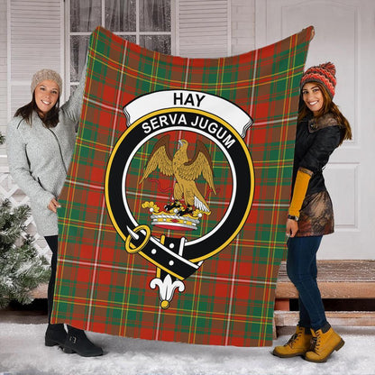 Hay Ancient Tartan Crest Premium Blanket