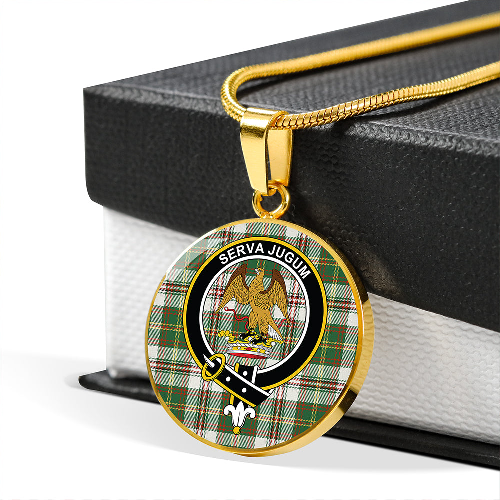 Hay Dress Ancient Tartan Crest Circle Necklace