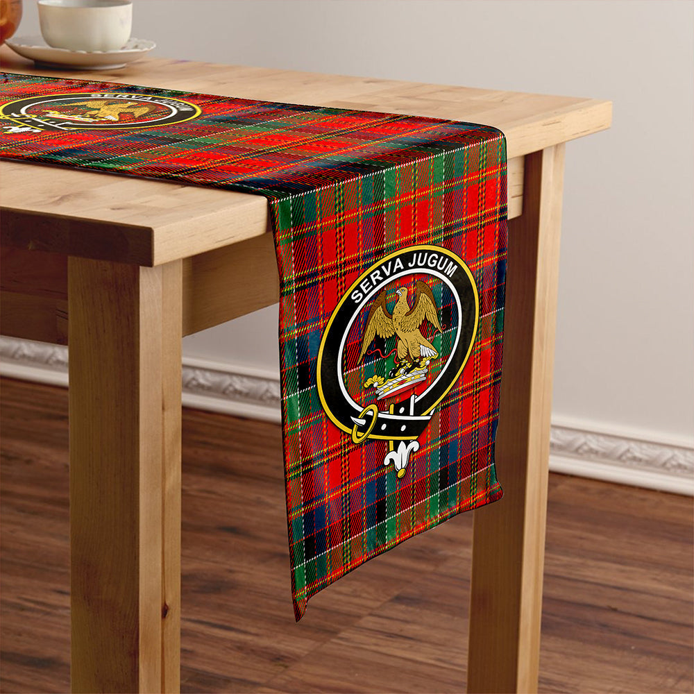 Hay and Leith Modern Tartan Crest Table Runner