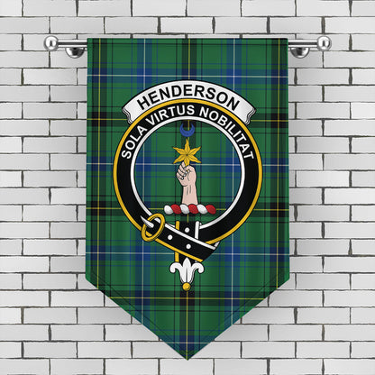 Henderson Ancient Tartan Crest Gonfalon