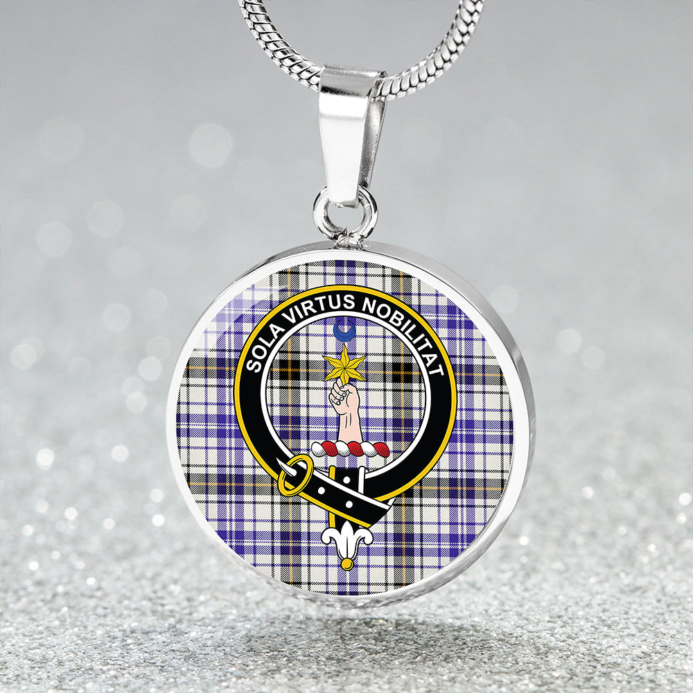 Henderson Dress Modern Tartan Crest Circle Necklace