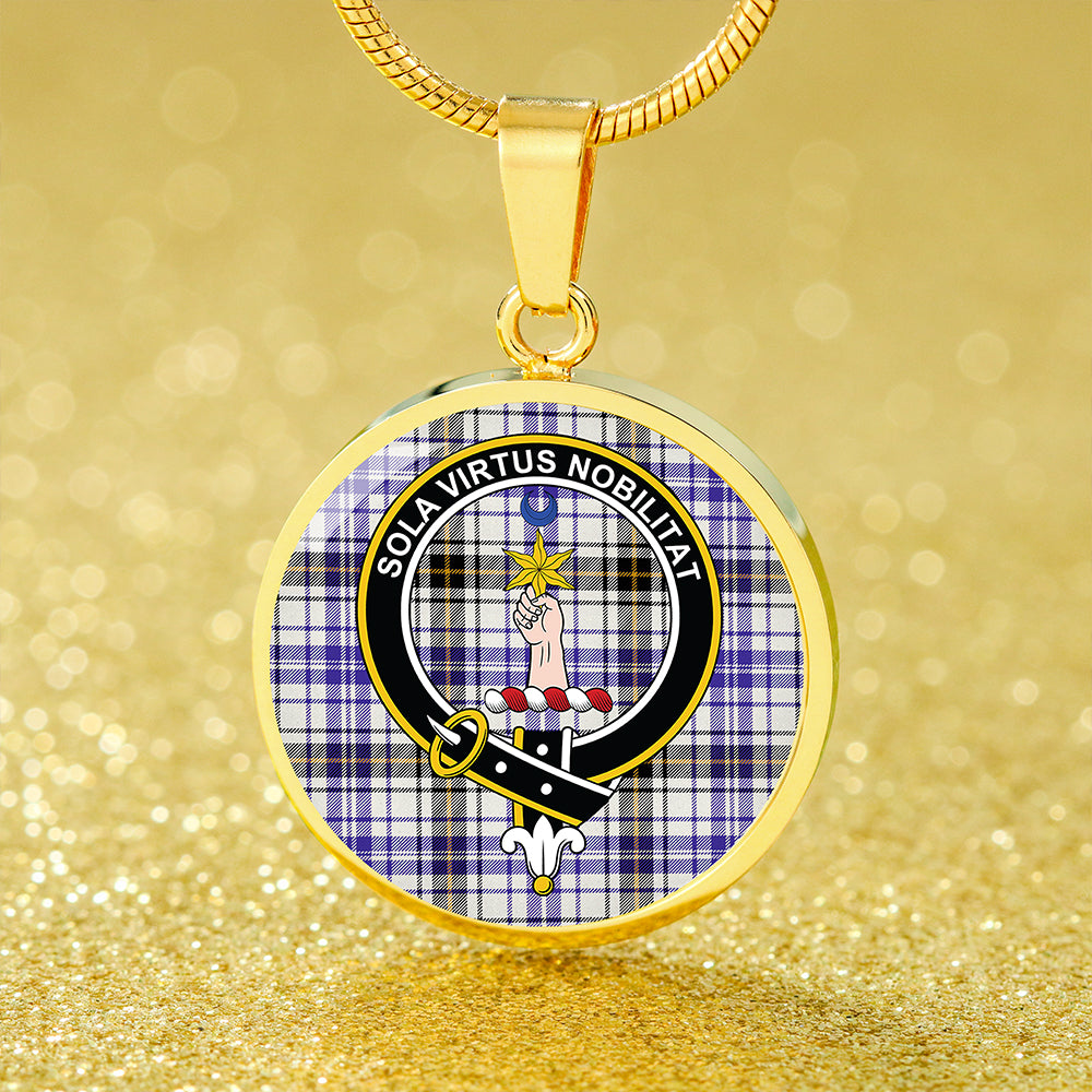 Henderson Dress Modern Tartan Crest Circle Necklace