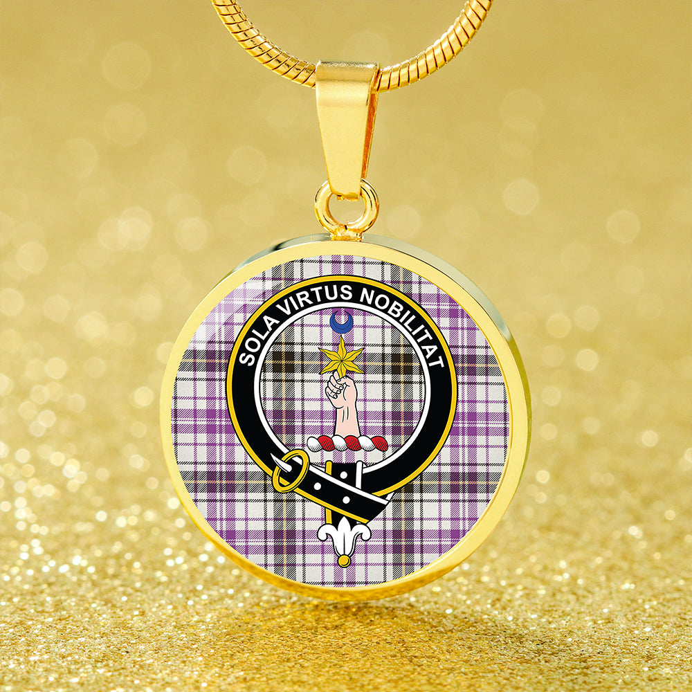 Henderson Dress Weathered Tartan Crest Circle Necklace