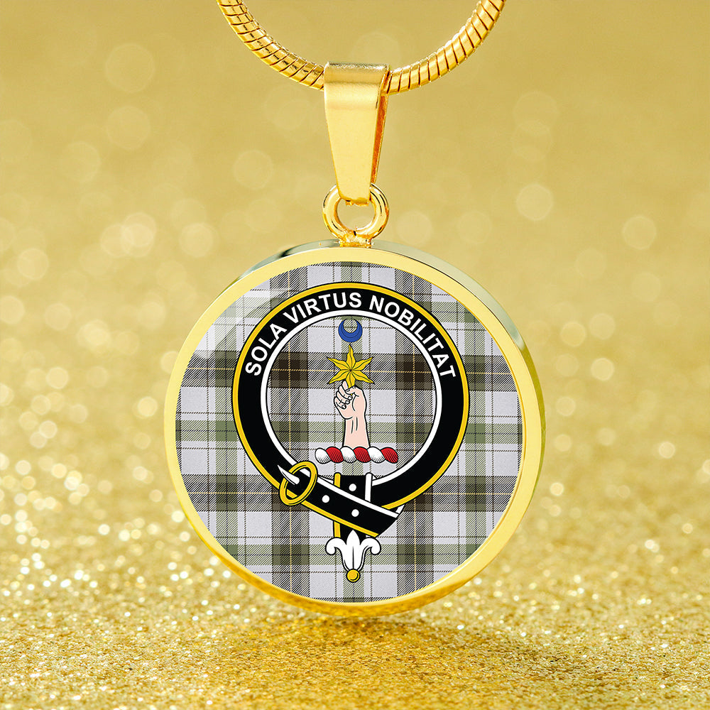 Henderson Dress #2 Weathered Tartan Crest Circle Necklace