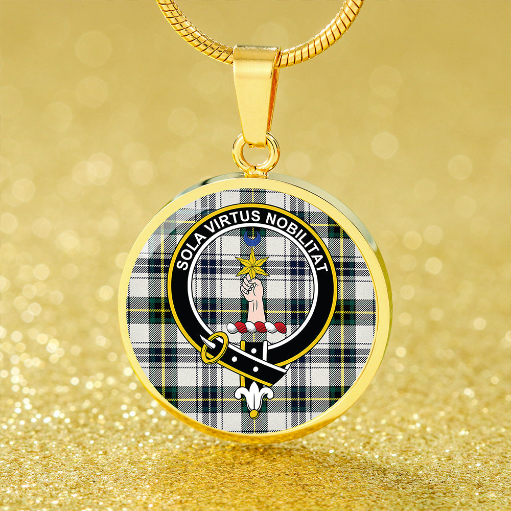 Henderson Dress #3 Modern Tartan Crest Circle Necklace