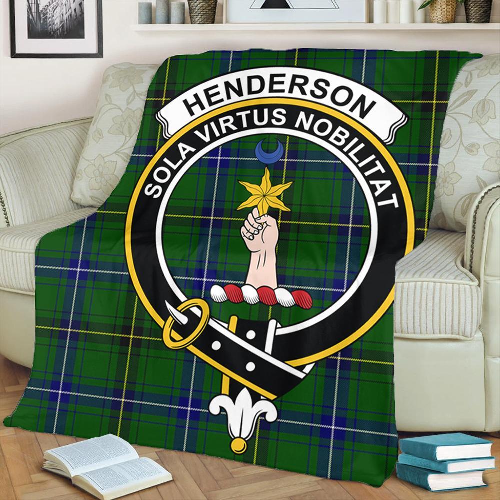 Henderson Modern Tartan Crest Premium Blanket