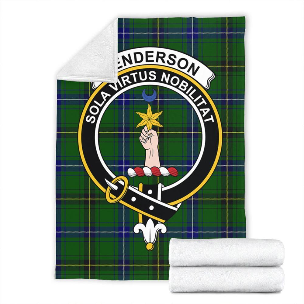 Henderson Modern Tartan Crest Premium Blanket