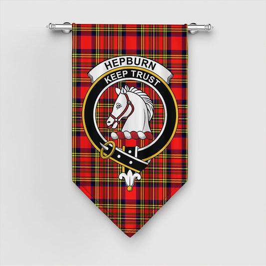 Hepburn Tartan Crest Gonfalon