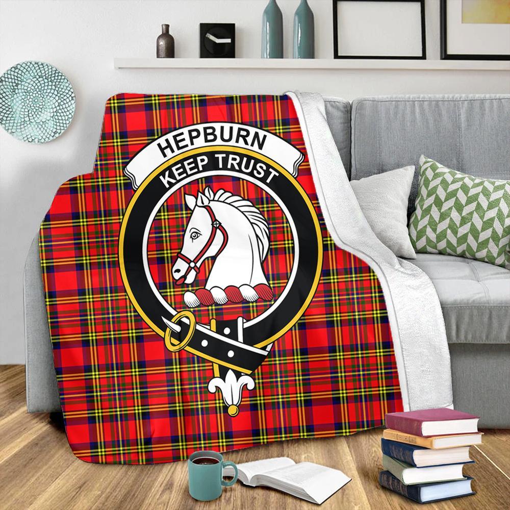 Hepburn Tartan Crest Premium Blanket