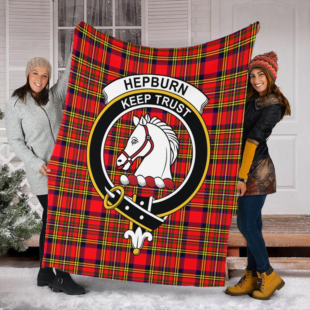 Hepburn Tartan Crest Premium Blanket