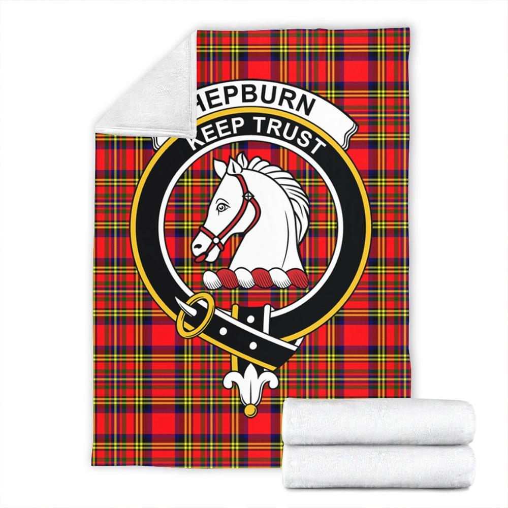 Hepburn Tartan Crest Premium Blanket