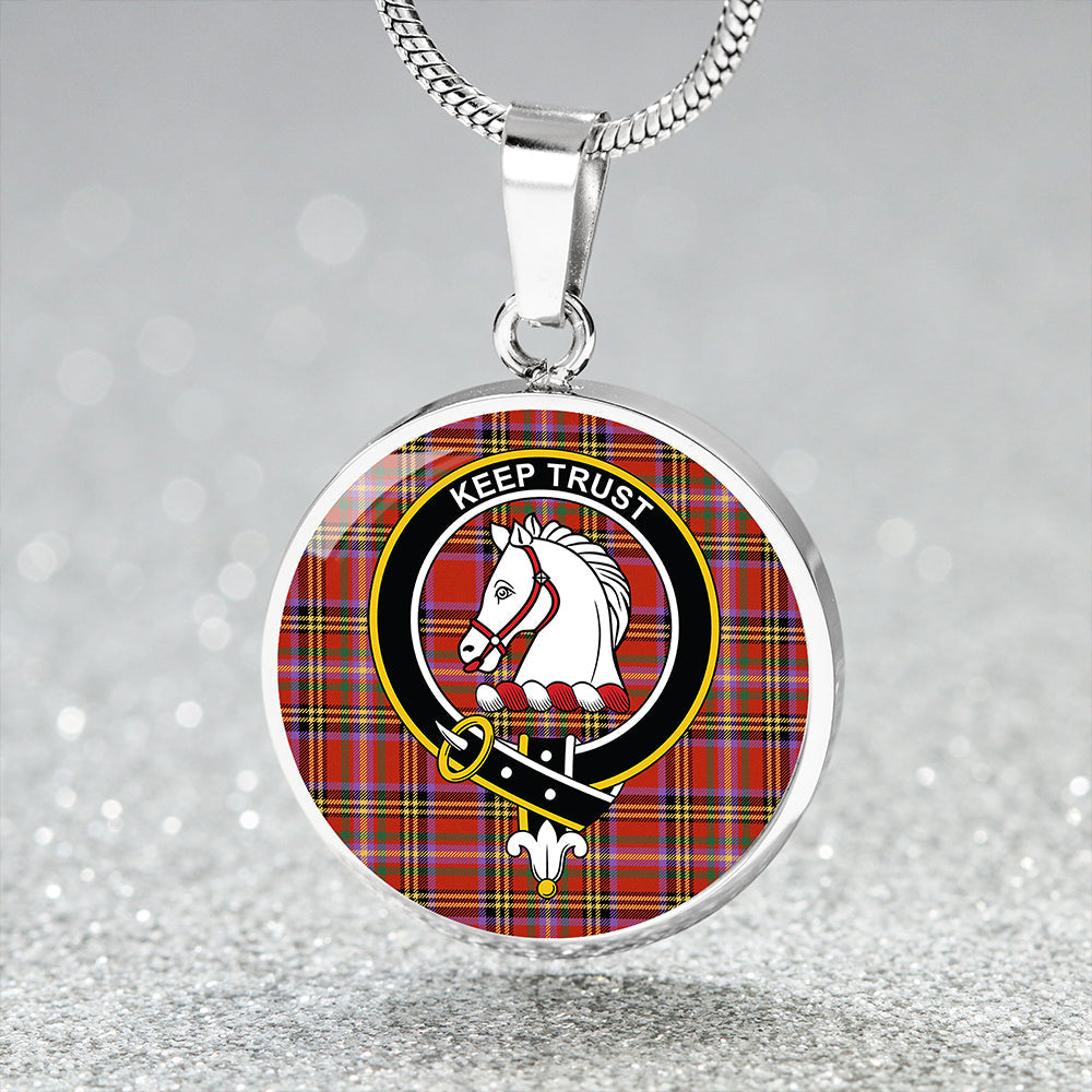 Hepburn Ancient Tartan Crest Circle Necklace