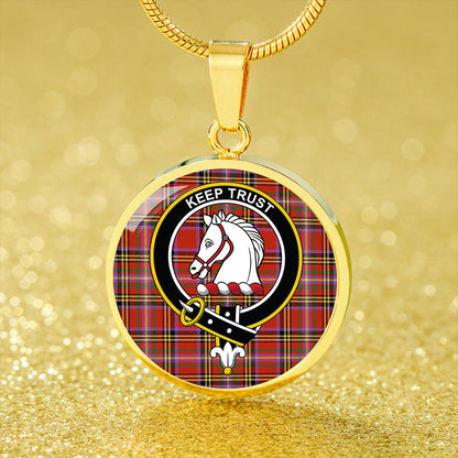 Hepburn Ancient Tartan Crest Circle Necklace