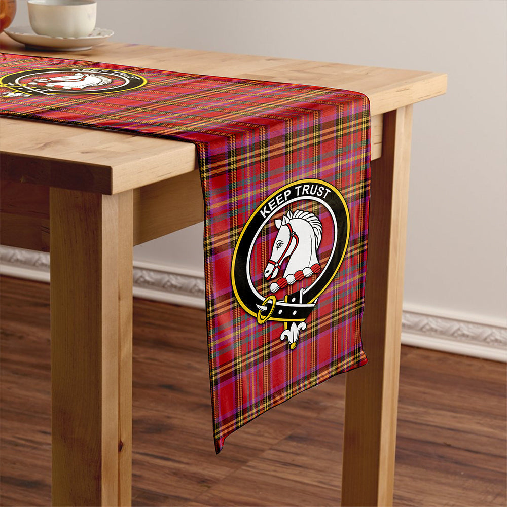 Hepburn Weathered Tartan Crest Table Runner