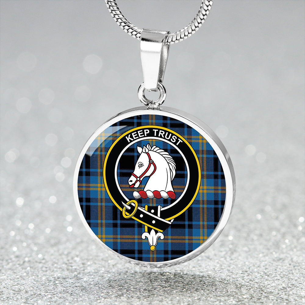 Hepburn #2 Ancient Tartan Crest Circle Necklace