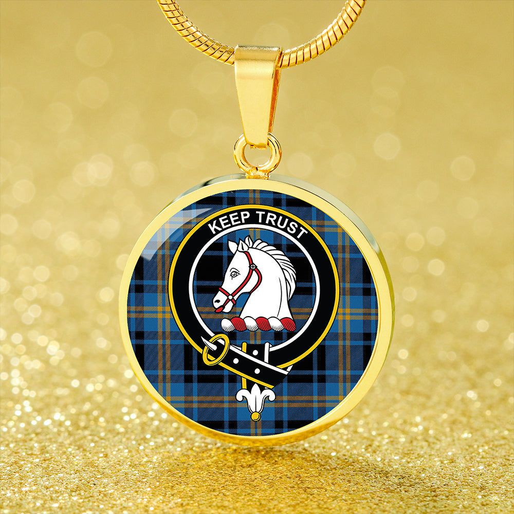 Hepburn #2 Ancient Tartan Crest Circle Necklace