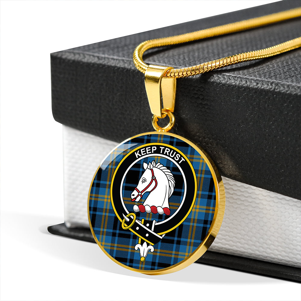 Hepburn #2 Ancient Tartan Crest Circle Necklace