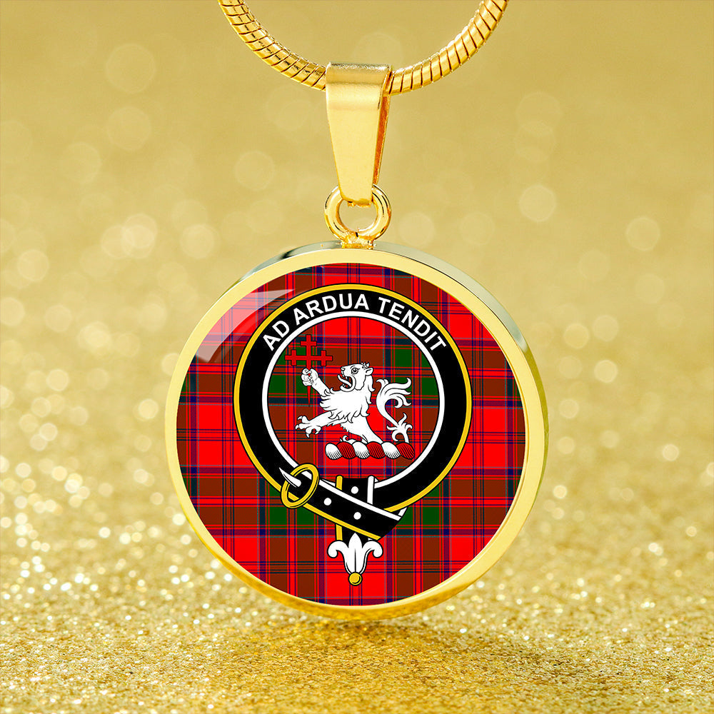 Heron Tartan Crest Circle Necklace