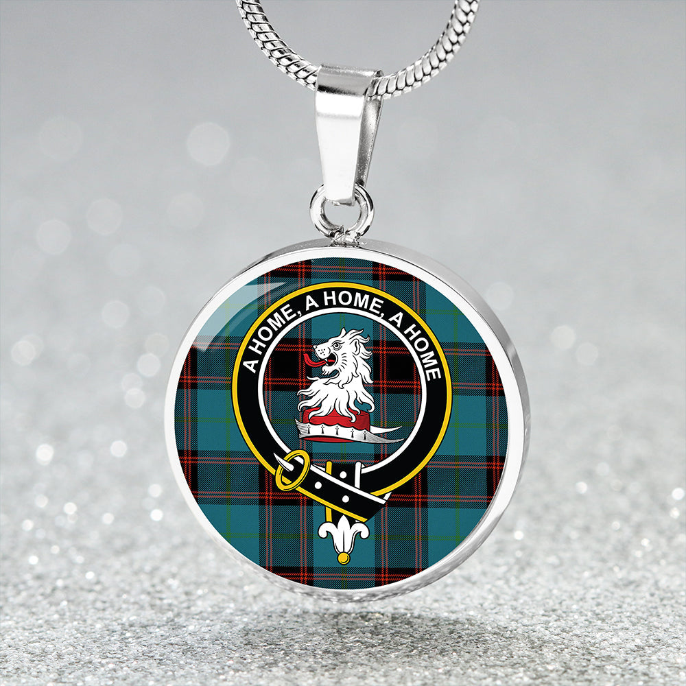 Home Ancient Tartan Crest Circle Necklace