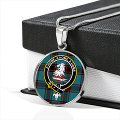 Home Ancient Tartan Crest Circle Necklace