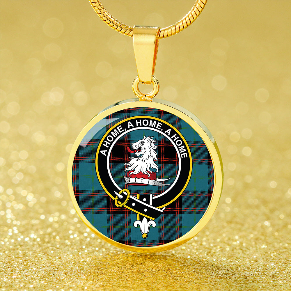 Home Ancient Tartan Crest Circle Necklace