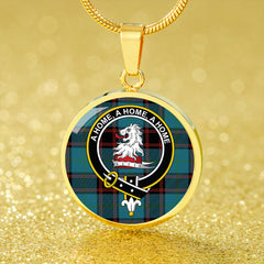 Home Ancient Tartan Crest Circle Necklace