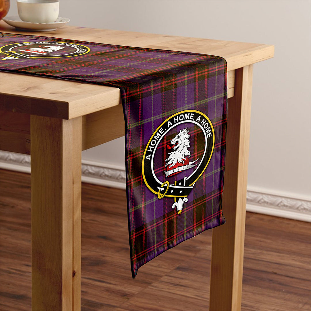 Home Weathered Tartan Crest Table Runner