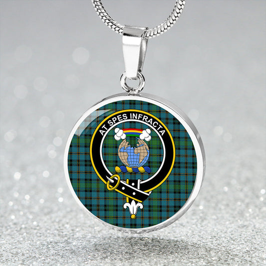 Hope Vere Ancient Tartan Crest Circle Necklace