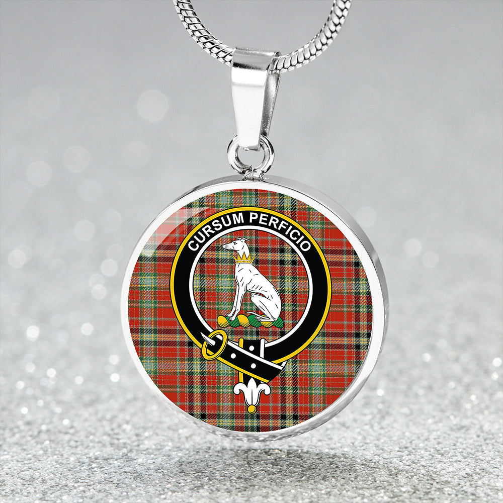 Hunter 1775 Ancient Tartan Crest Circle Necklace