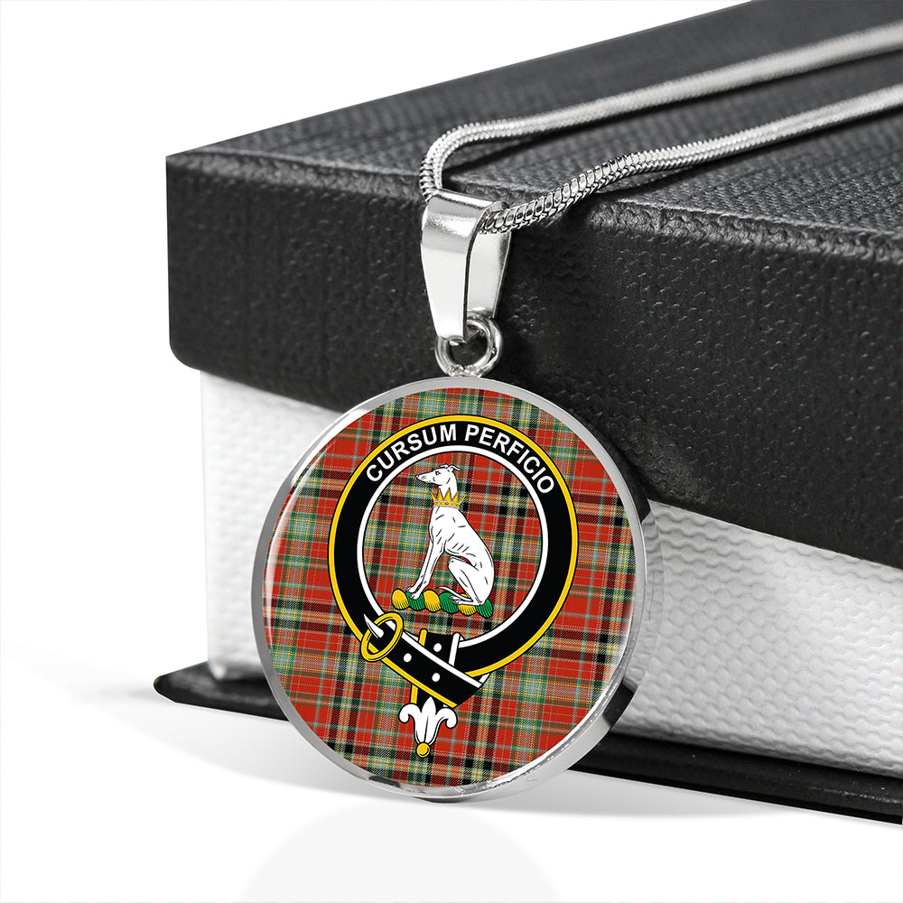 Hunter 1775 Ancient Tartan Crest Circle Necklace