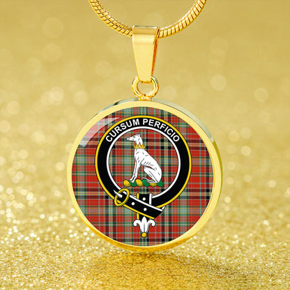 Hunter 1775 Ancient Tartan Crest Circle Necklace