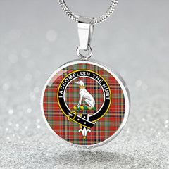 Hunter 1775 (Michael 1775) Modern Tartan Crest Circle Necklace