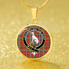 Hunter 1775 (Michael 1775) Modern Tartan Crest Circle Necklace